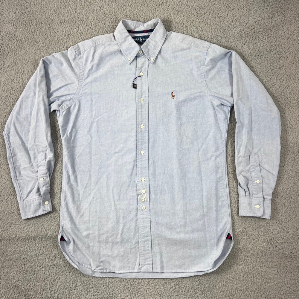 Ralph Lauren Oxford Shirt Mens M Light Blue Classic Fit Button Down Long Sleeve